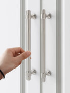 Brushed Nickel Brass Furniture Handles – Matte Silver Cabinet Pulls and Drawer Bars Handle