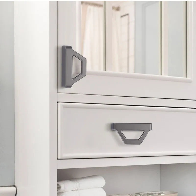 Gold and Pearl Grey Cabinet Handles - Modern Zinc Alloy Pulls for Kitchen and Furniture Handles