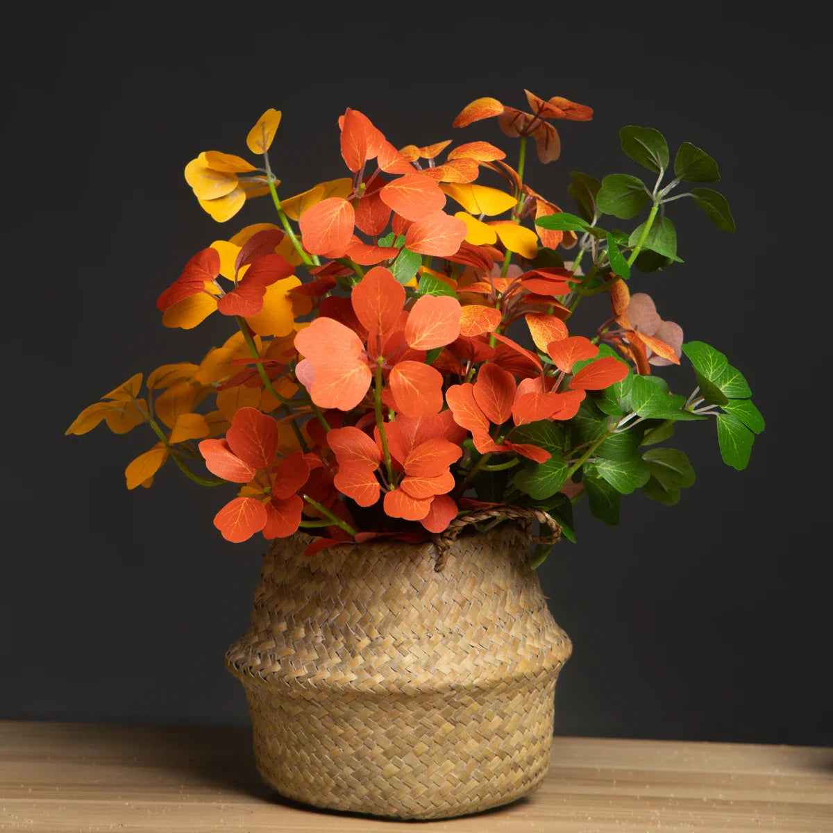 Dlight Decor 33cm Four Leaf Clover Plant with Bell Tree Leaves for Home and Party Decor