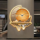 Dlight Decor Clock Wall Light with Luxury Crystal Glow C / 80x66cm / Remote dimming|With lamp Wall Art