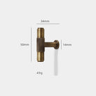 Antique Brass Furniture Handles – Bronze Plated Cabinet Pulls and Wardrobe Bar Knobs 50mm Bar Handles