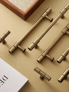 Gold and Bronze Brass Wardrobe Handles – Vintage Cabinet Drawer Pulls and Bar Handles Handles