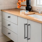 Brushed Zinc Alloy Door Handle – Simple Single Hole Design Handles