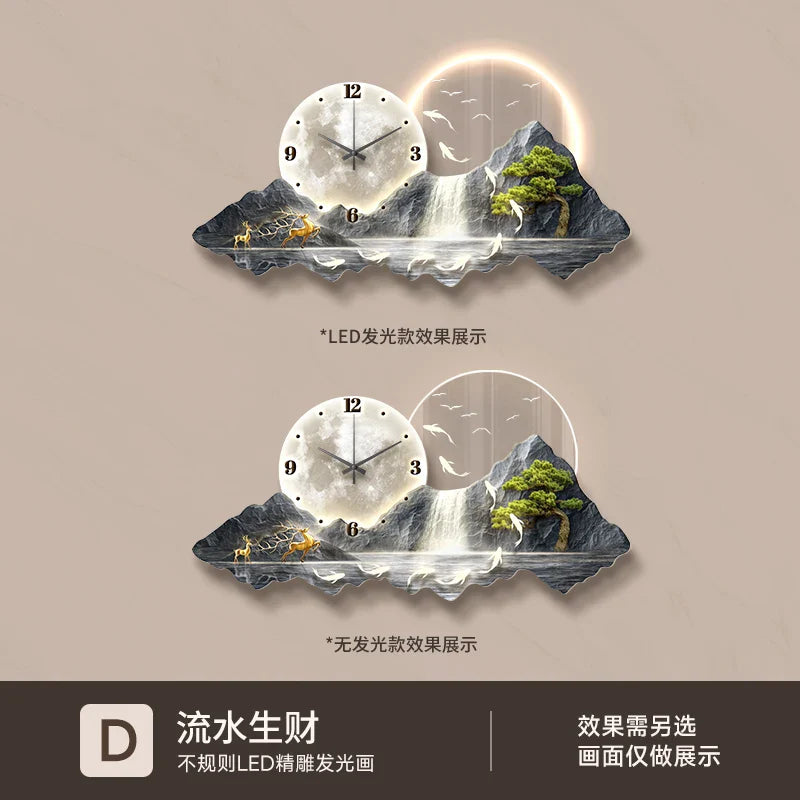 Dlight Decor Nordic Clock Wall Art for Modern Homes D / 50x100cm Wall Art