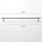 Brushed Nickel Brass Furniture Handles – Matte Silver Cabinet Pulls and Drawer Bars 358mm Handle