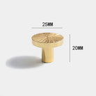Round Brass Cabinet Handles and Knobs – Handmade Knurled Wardrobe Pulls 25mm round