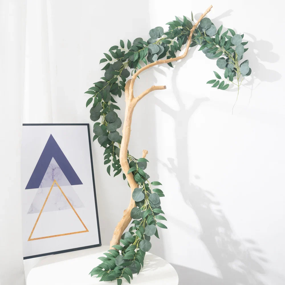 Dlight Decor 200cm Eucalyptus Vine with Willow Leaves for Hanging Decor