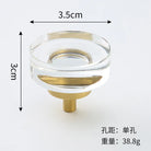 Brass Crystal Cupboard Cabinet Handle Kitchen Drawer Knobs Light Luxury Furniture Hardware Transparent Handle Home