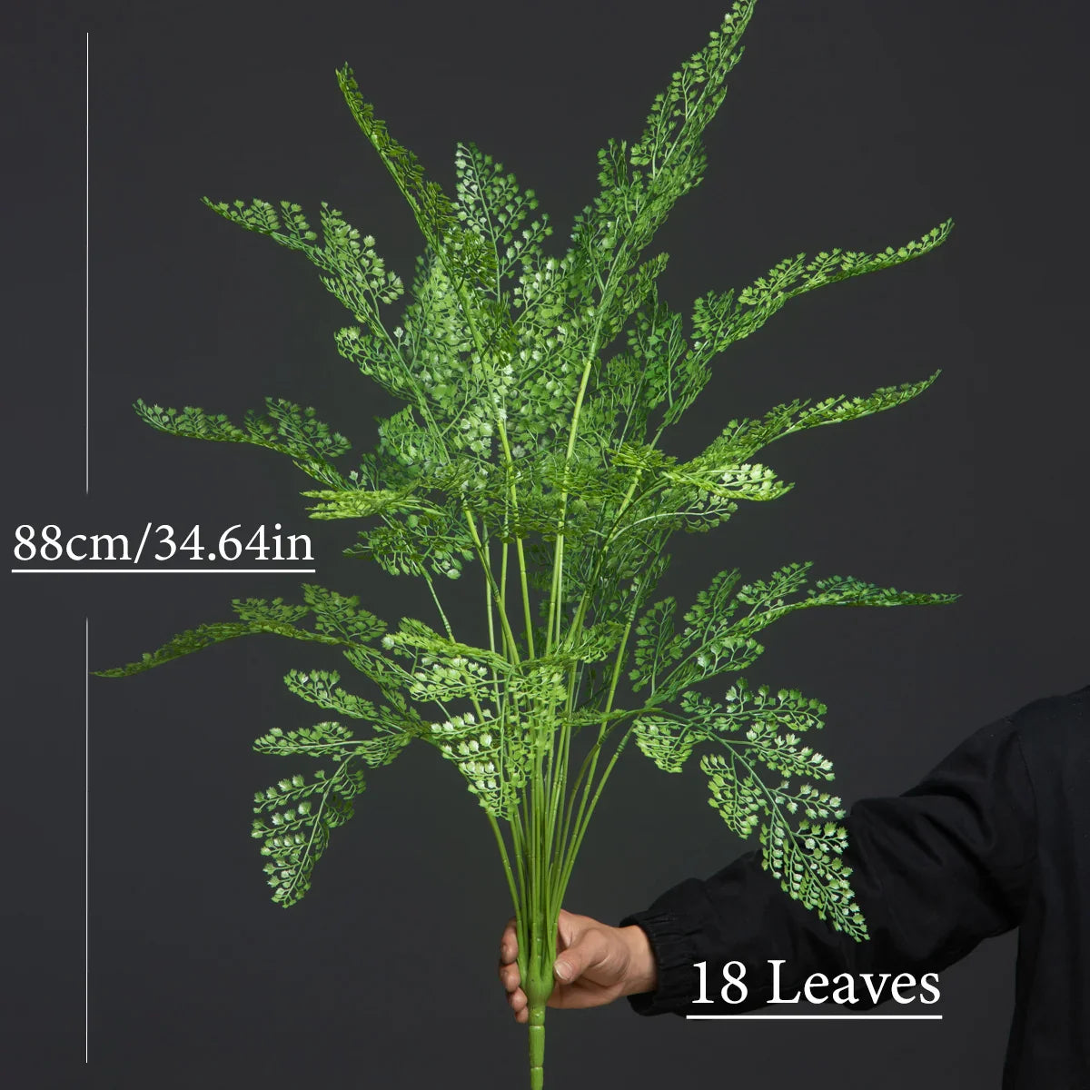 Dlight Decor 88cm Tropical Palm Monstera Plant with 18 Forks for Floor and Event Decor 88cm 18Leaves B