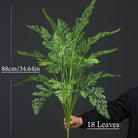 Dlight Decor 88cm Tropical Palm Monstera Plant with 18 Forks for Floor and Event Decor 88cm 18Leaves B