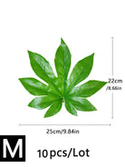 Dlight Decor 5 or 10pcs Tropical Fatsia Monstera Leaves for Table and Home Decor