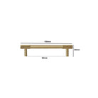 Solid Brass Knurled Cabinet Handles – Satin Gold Long Wardrobe Bar Pulls and Drawer T-Bars 130mm / 1 piece Handles