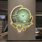 Dlight Decor Clock Wall Light with Luxury Crystal Glow E / 50x41cm / Remote dimming|With lamp Wall Art