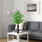 Dlight Decor 76cm Magnolia Banyan Leaf Branch with Green Sansevieria Accents