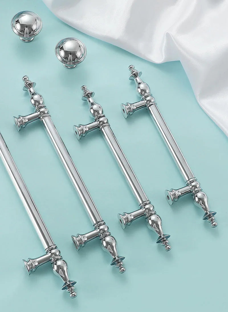 Chrome Brass Polished Gold Furniture Handle Modern Cabinet Pulls Wardrobe Cupboard Drawer Bar Knobs Chrome / 180x96mm