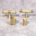 Knurled Brass T-Bar Handles – Modern Cabinet Knobs and Kitchen Cupboard Pulls knob