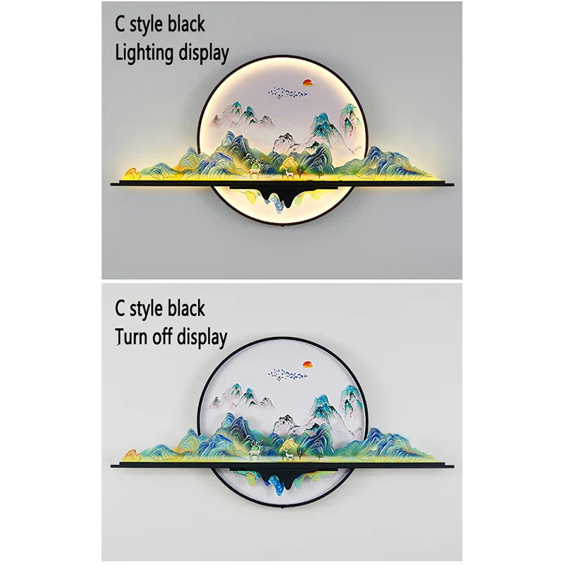 Dlight Decor Artistic Landscape Wall Glow Lamp Wall Art