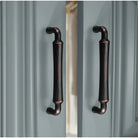 Retro Bronze and Black-Red Cabinet Handles - Nordic Square Zinc Alloy Pulls for Wardrobes and Furniture Handles