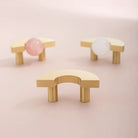 Solid Brass Acrylic Cabinet Handles and Knobs – Elegant Pulls for Drawers Dressers and Bathroom Furniture Knobs