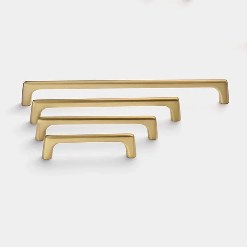Solid Brass Wardrobe Handles – Integrated Cabinet Pulls and Furniture Bar Handles (106mm-332mm) Handles