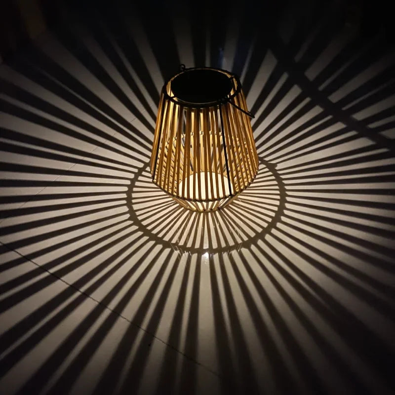 Imitation Rattan Solar Landscape Lamp - Waterproof Yard Lantern For Outdoor Decor Floor Lamp