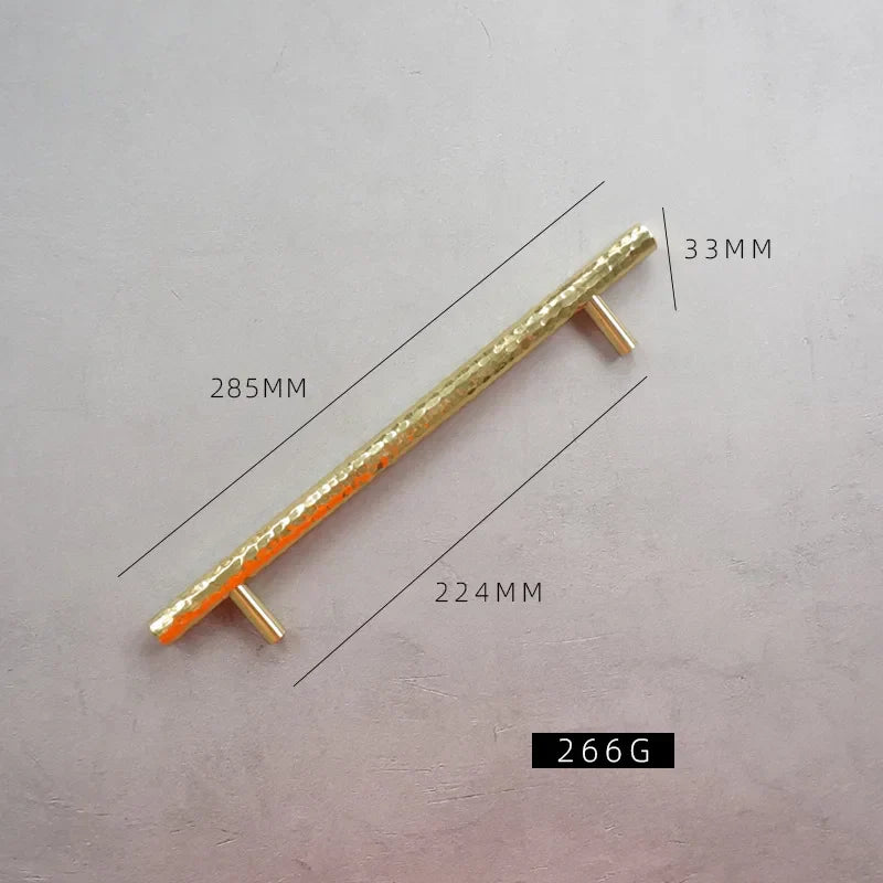 Nordic Handmade Brass Hammered Cabinet Handles – High-End Pulls for Drawers Wardrobes and Kitchen Furniture Hammer