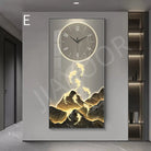 Dlight Decor Wall Clock Lamp with Crystal Glow E / 140X70cm / NON dimm cool light|Black border Wall Art