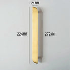 Modern Simple Wardrobe Handles – Brass Cabinet Knobs and Drawer Pulls for Furniture 272mm right Handle