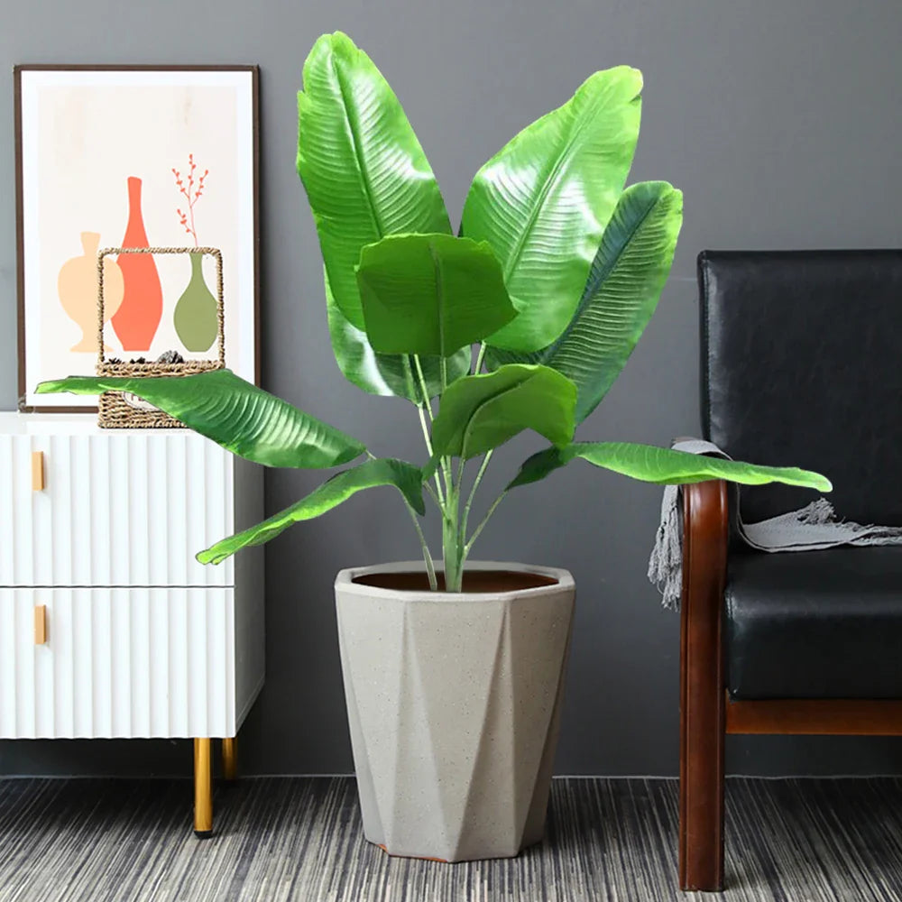 Dlight Decor 78cm Tall Tropical Monstera Plant with Banana Leaves