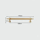 Modern Brass Cabinet Handles – Brushed Gold Bar Knobs for Furniture (60mm-368mm) 2026-175 Handles