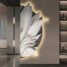 Dlight Decor Feather Mural LED Light for Entry Walls Wall Art