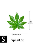 Dlight Decor 5 or 10pcs Tropical Fatsia Monstera Leaves for Table and Home Decor