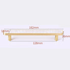 Brass and Acrylic Cabinet Handles – Colorful European Wardrobe Pulls for Furniture (96/128mm Hole Distance) 162mm B