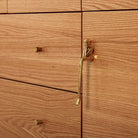 Nordic Brass Humanoid Cabinet Handle – Modern Luxury Drawer Pulls for Wardrobes and Cabinets (Single Hole) Handles