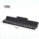 LED Embedded Magnetic Track Light - 6W/12W/18W/24W Folding Grille Spotlight 18W Folding Light / Warm white 3000K