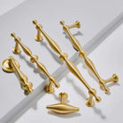 New Brass Cabinet Handles – Modern T-Bar Pulls and Drawer Knobs for Kitchen and Wardrobe Handles