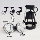 E27 LED Track Light Holder Base - 2-Wire Rotatable Ceiling Rail Lamp Fittings ceiling light