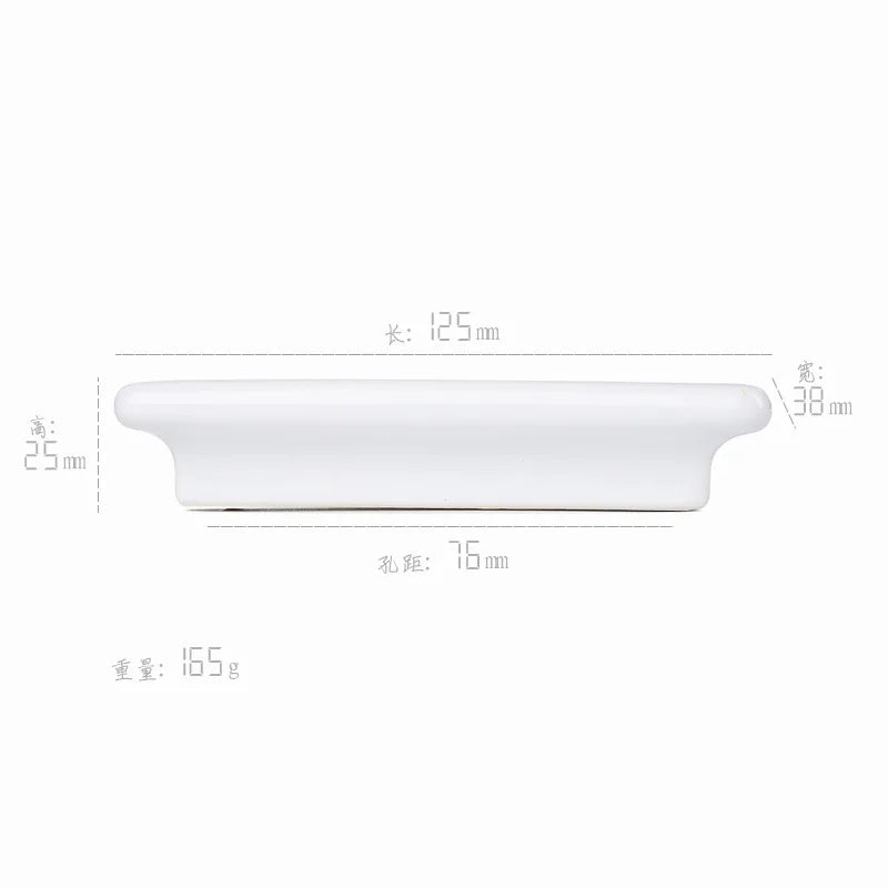 Macaron Series Ceramic Wardrobe Handles – Children’s Room Door Knobs and Cabinet Pulls 2115-Porcelain white Handles