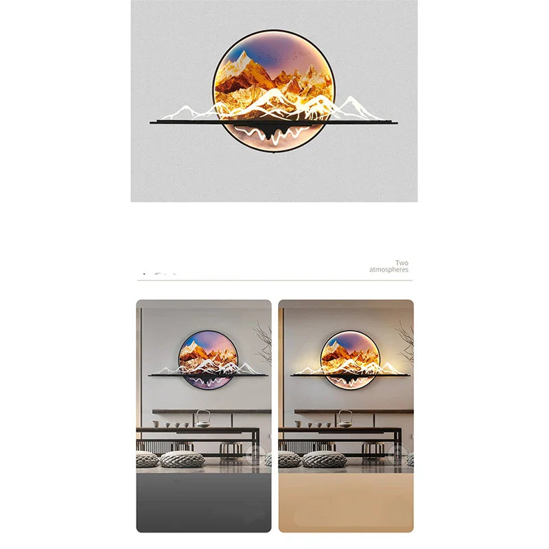 Dlight Decor Artistic Landscape Wall Glow Lamp Wall Art