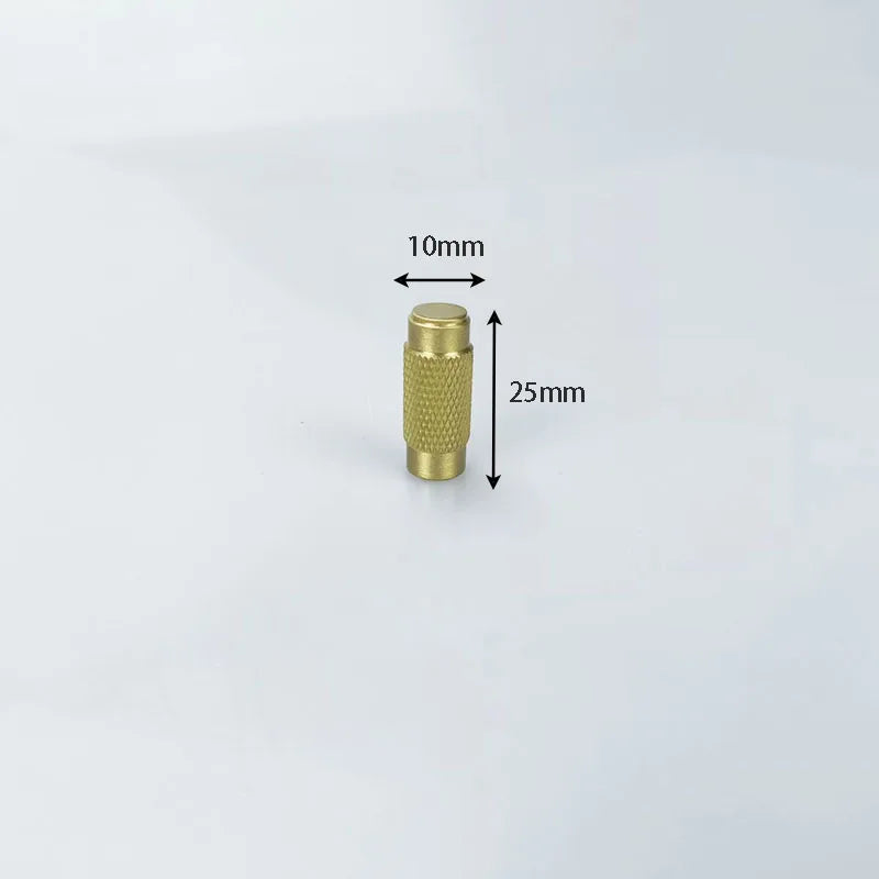 Knurled Brass Wardrobe Handles – Modern Kitchen Cabinet and Drawer Pull Bar Handles 10mm knob Handles