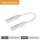 2 Meter White LED Magnetic Track Lighting System Accessories - Ceiling Recessed Magnet Rail Lamp Kit Corner Connector