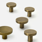 Antique Brass Round Cabinet Knobs – Vintage Drawer Wardrobe and Cupboard Pulls knob