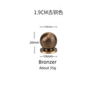 Solid Brass Ball Cabinet Knobs - Vintage Single-Hole Wardrobe and Drawer Handles Bronze 19mm Knobs
