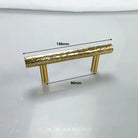 Hammered Brass Cabinet Handles – Light Gold Wardrobe Knobs and Drawer Pulls for American/Nordic Furniture TS0101 6.1