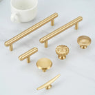 Satin Gold Brass Wardrobe Handles – Modern Drawer Knobs and Cabinet Bar Pulls (50mm-260mm) Handles