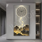 Dlight Decor Wall Clock Lamp with Crystal Glow F / 140X70cm / NON dimm cool light|Black border Wall Art