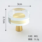 Brass Crystal Cupboard Cabinet Handle Kitchen Drawer Knobs Light Luxury Furniture Hardware Transparent Handle Home
