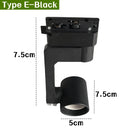 E27 LED Track Light Holder Base - 2-Wire Rotatable Ceiling Rail Lamp Fittings E Black ceiling light