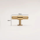 Knurled Brass Handles – Modern Kitchen Cabinet Pulls and Wardrobe Knobs (28mm-278mm) 9006-50 Handles