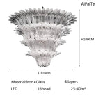 Odette French Vintage Murano Glass LED Chandelier for Living Room & Staircase AD110CM4Layer / changeable